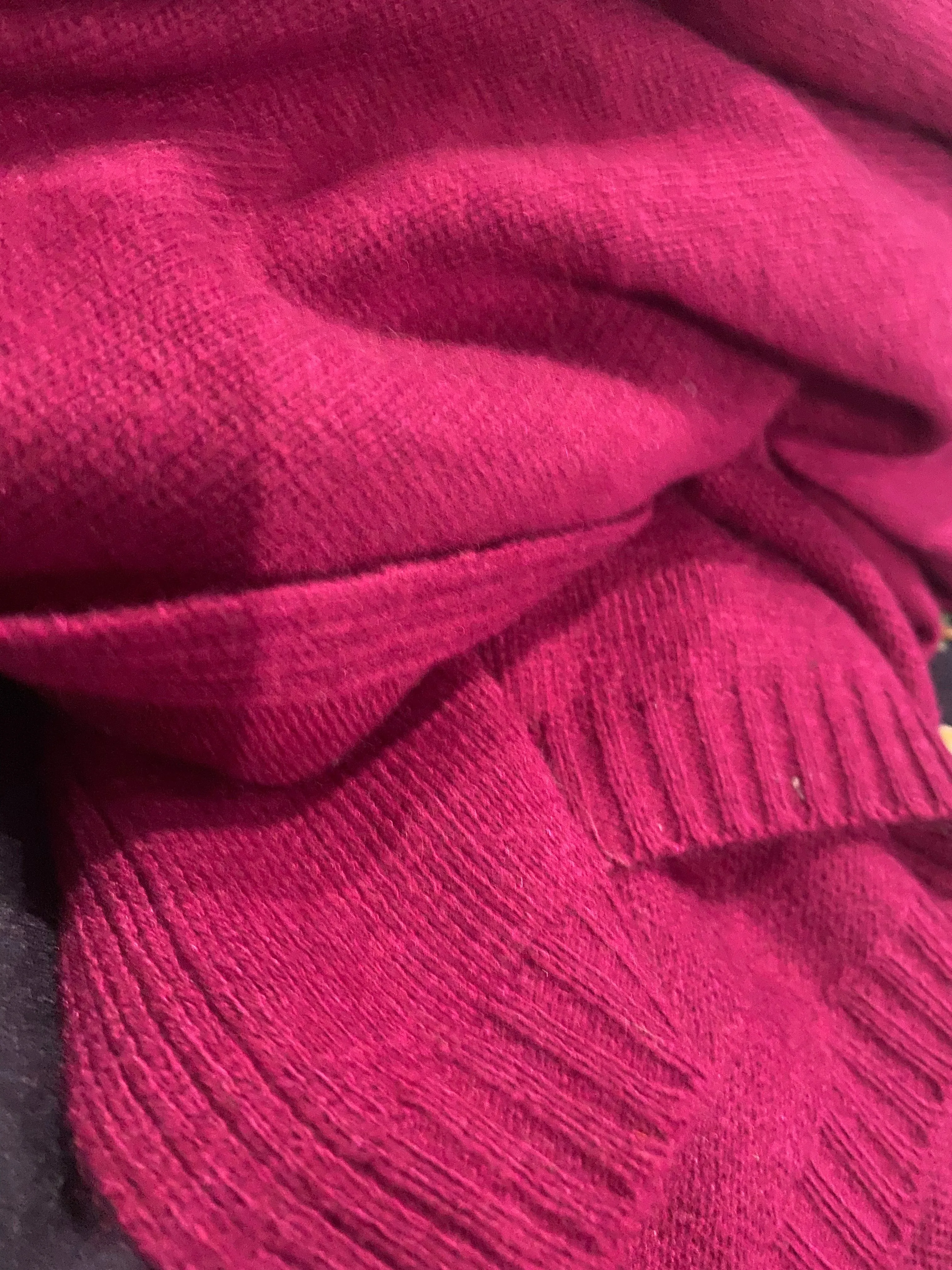 100% Cashmere 2 ply Julian Wrap/ Scarf-Garnet