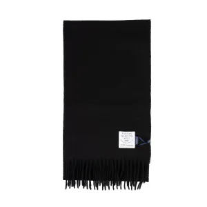 100% Cashmere Check Scarf Black