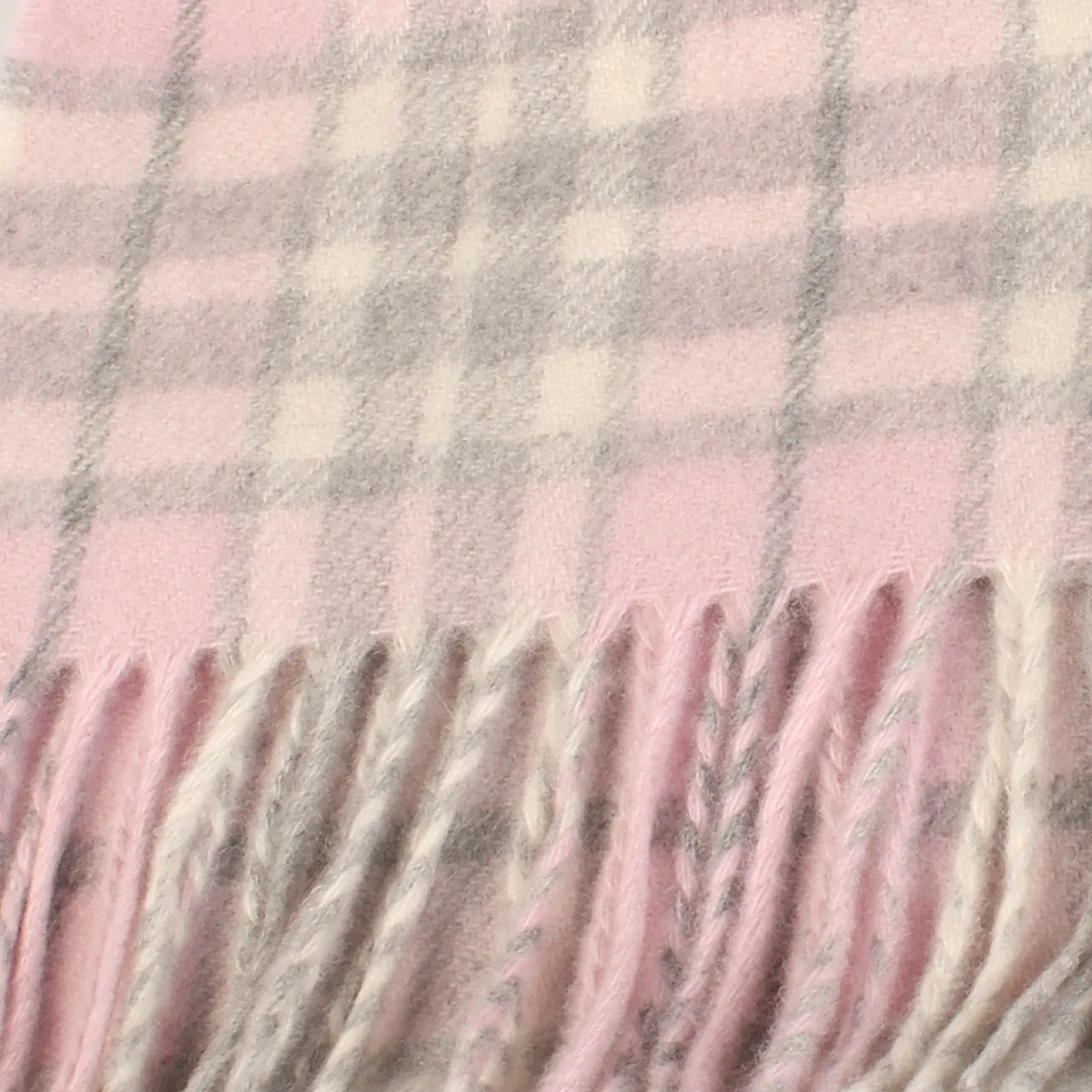 100% Cashmere Scarf Made In Scotland Thomson Pink