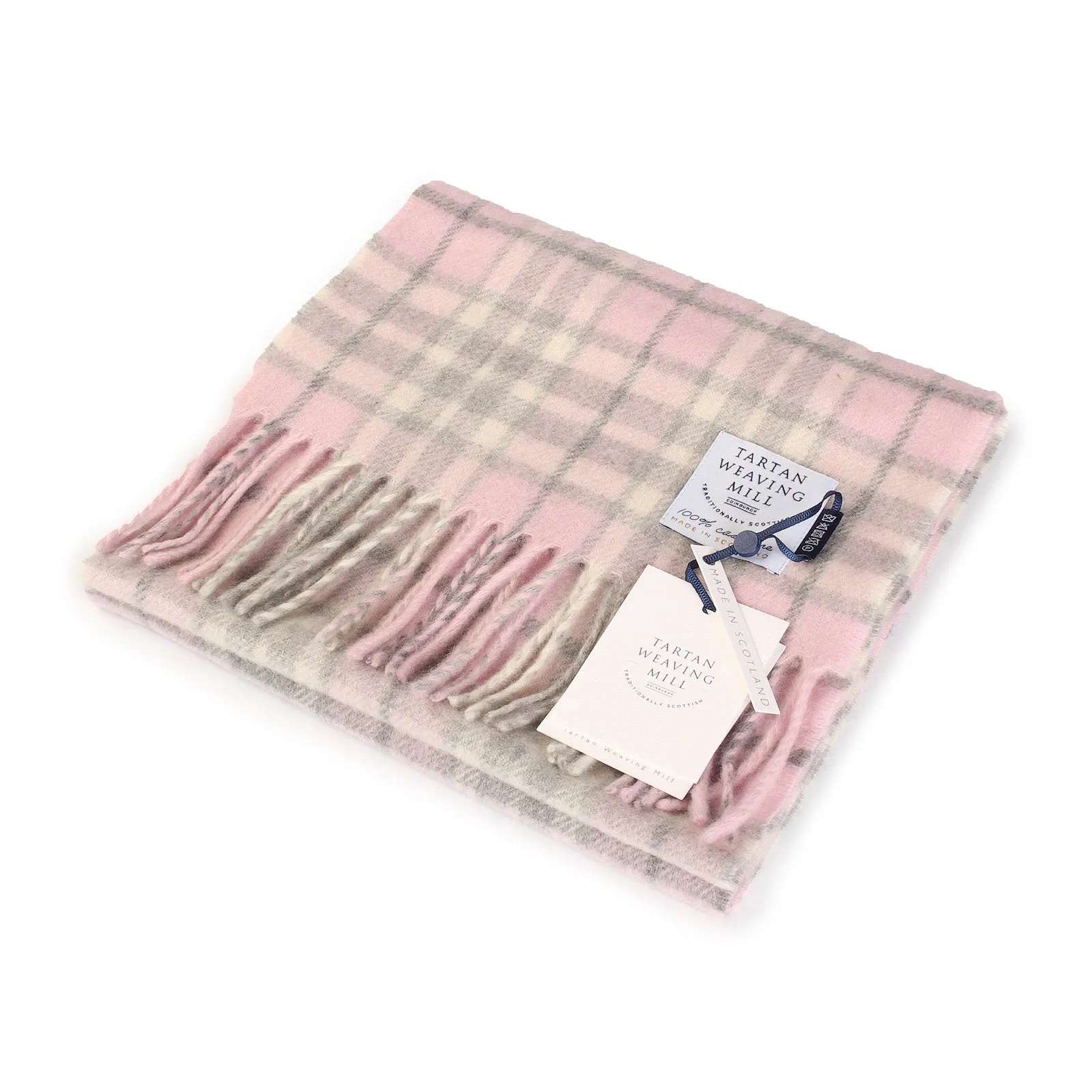 100% Cashmere Scarf Made In Scotland Thomson Pink