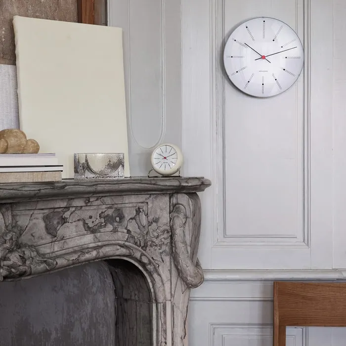 Arne Jacobsen Bankers Table Clock, Ø: 4.3"