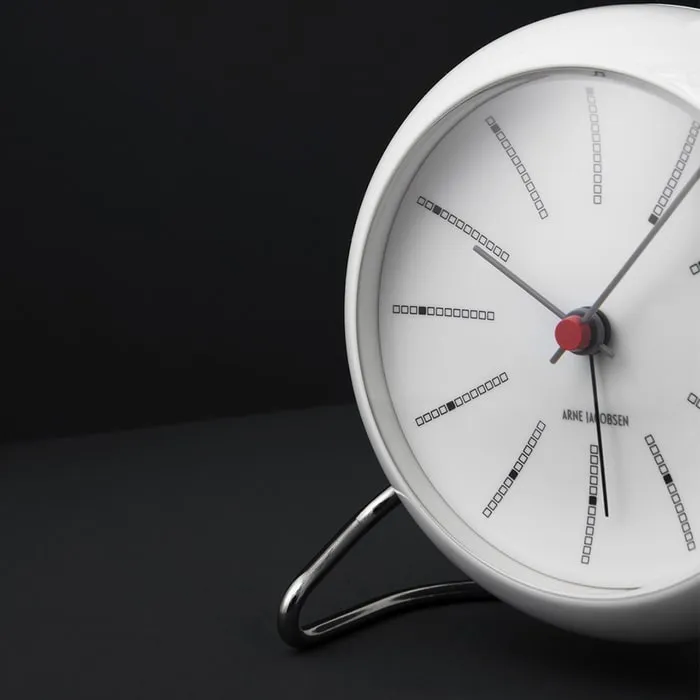 Arne Jacobsen Bankers Table Clock, Ø: 4.3"