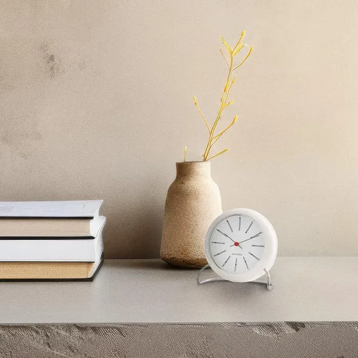 Arne Jacobsen Bankers Table Clock, Ø: 4.3"