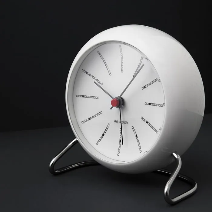 Arne Jacobsen Bankers Table Clock, Ø: 4.3"