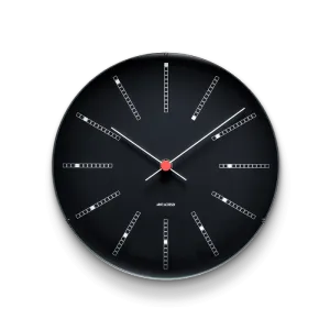 Arne Jacobsen Bankers Wall Clock, Black, Medium, Ø: 8.3"