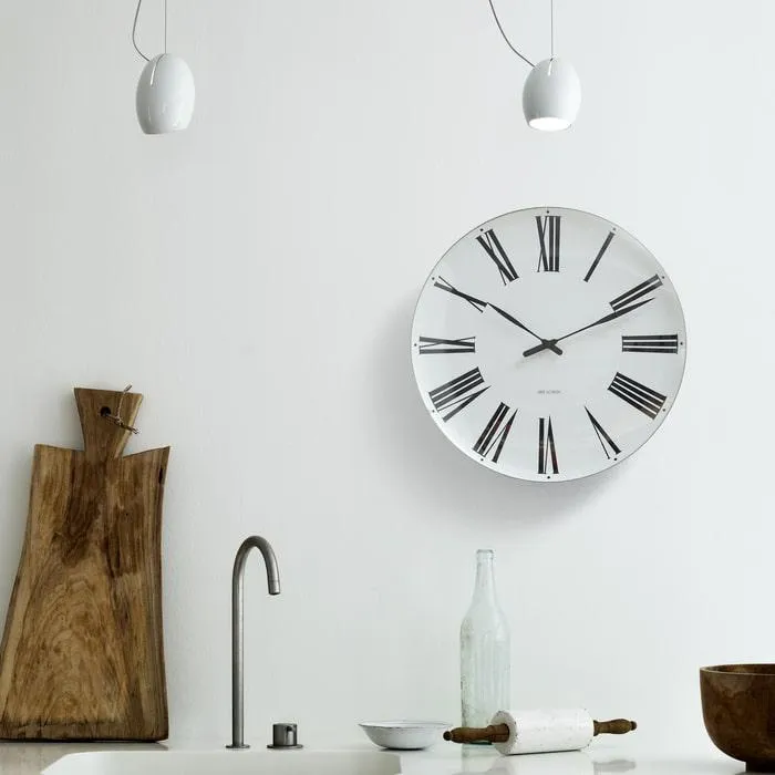 Arne Jacobsen Roman Wall Clock, Extra Large, Ø: 18.9"