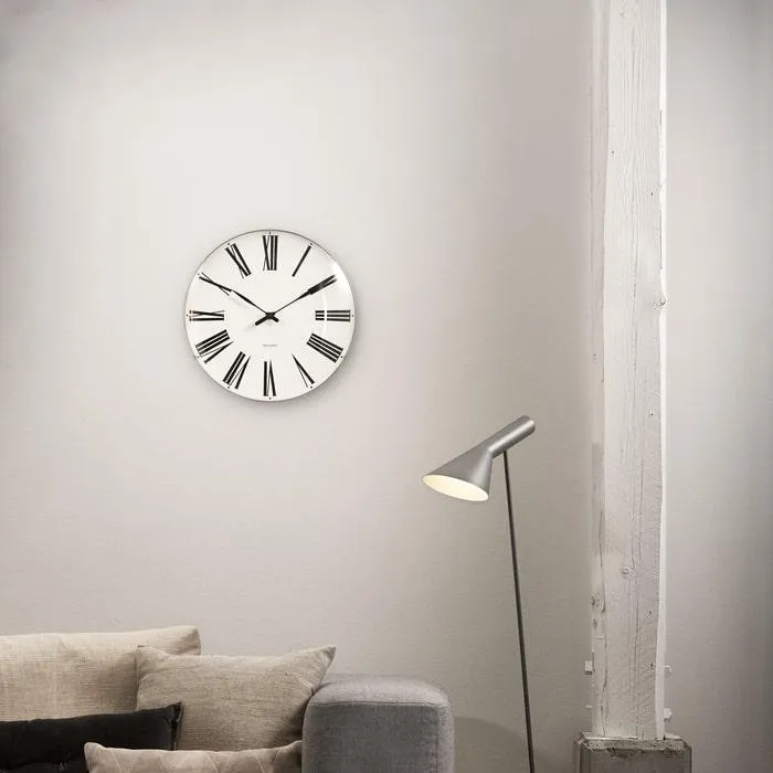 Arne Jacobsen Roman Wall Clock, Large, Ø: 11.4"