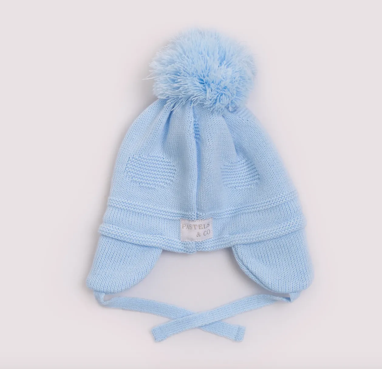 AW23 Pastels & Co Baby Kindred Blue Pom Pom Hat