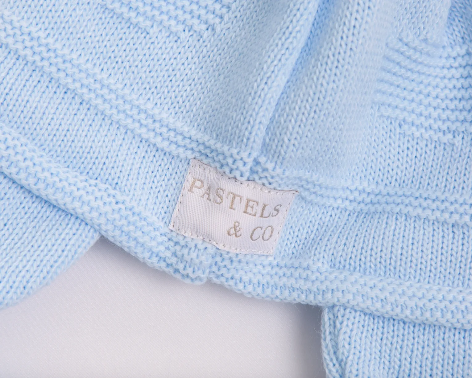 AW23 Pastels & Co Baby Kindred Blue Pom Pom Hat