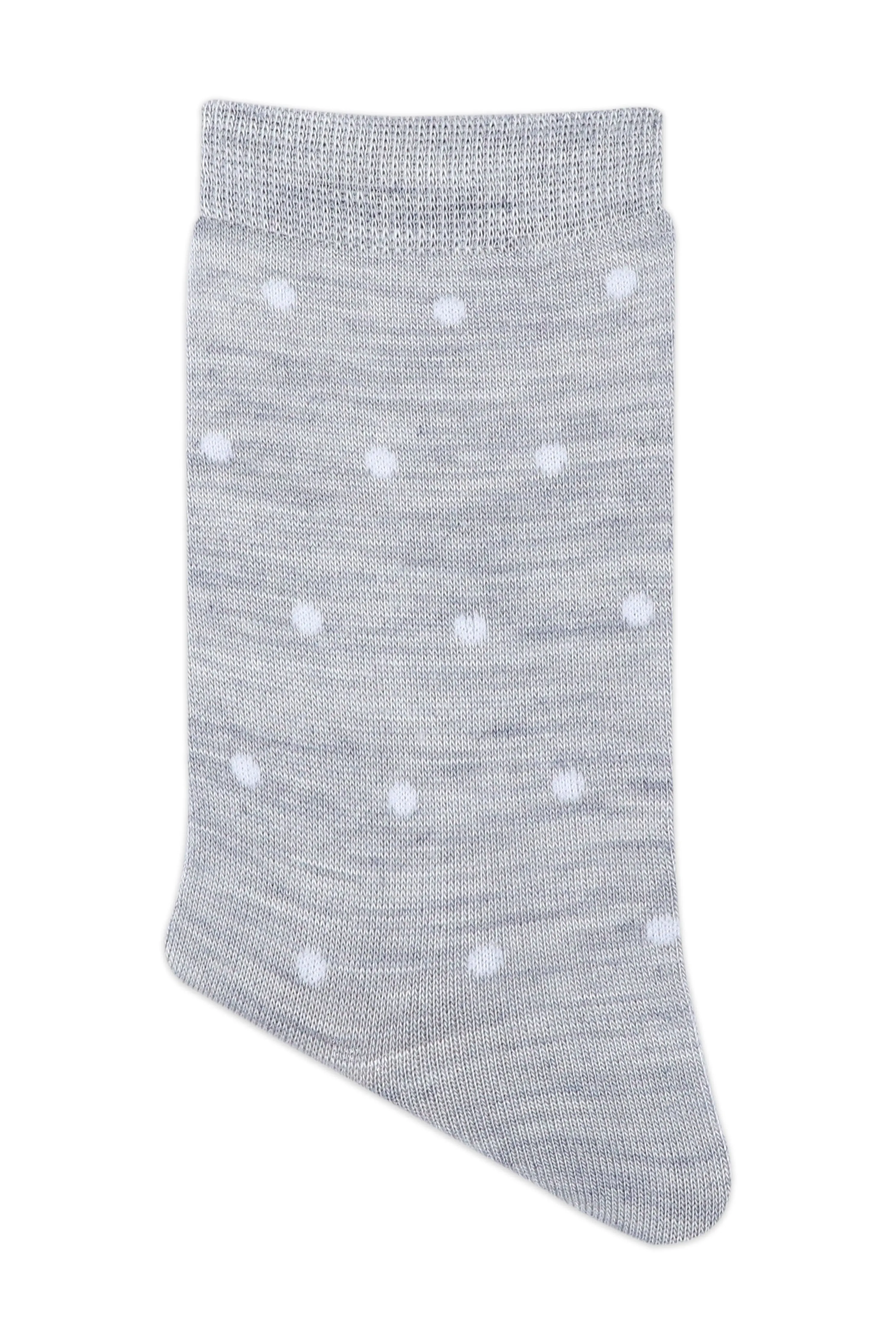 Balenzia Women's Polka Patterned Woolen Toe Socks- Black-L.grey-Beige (Pack of 3 Pairs/1U)