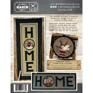 Buttermilk Basin ~ Welcome Home Foundation Patterns Wool Applique Pattern