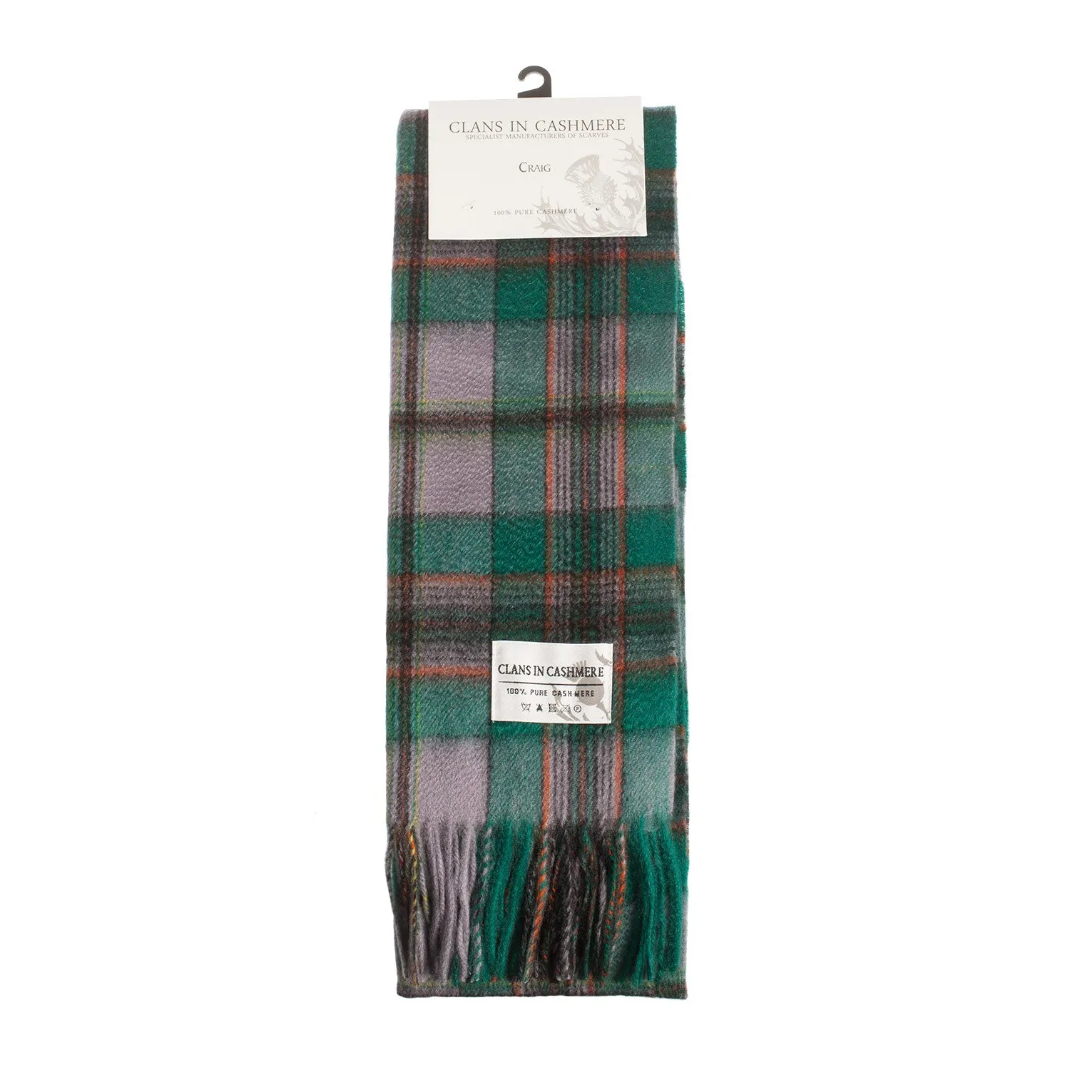 Cashmere Scottish Tartan Clan Scarf  Craig