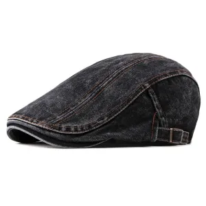 Casual Spring Summer Berets Hat Men Women Denim Newsboy Caps Visors Cotton Cap Duckbill Ivy Flat Cap