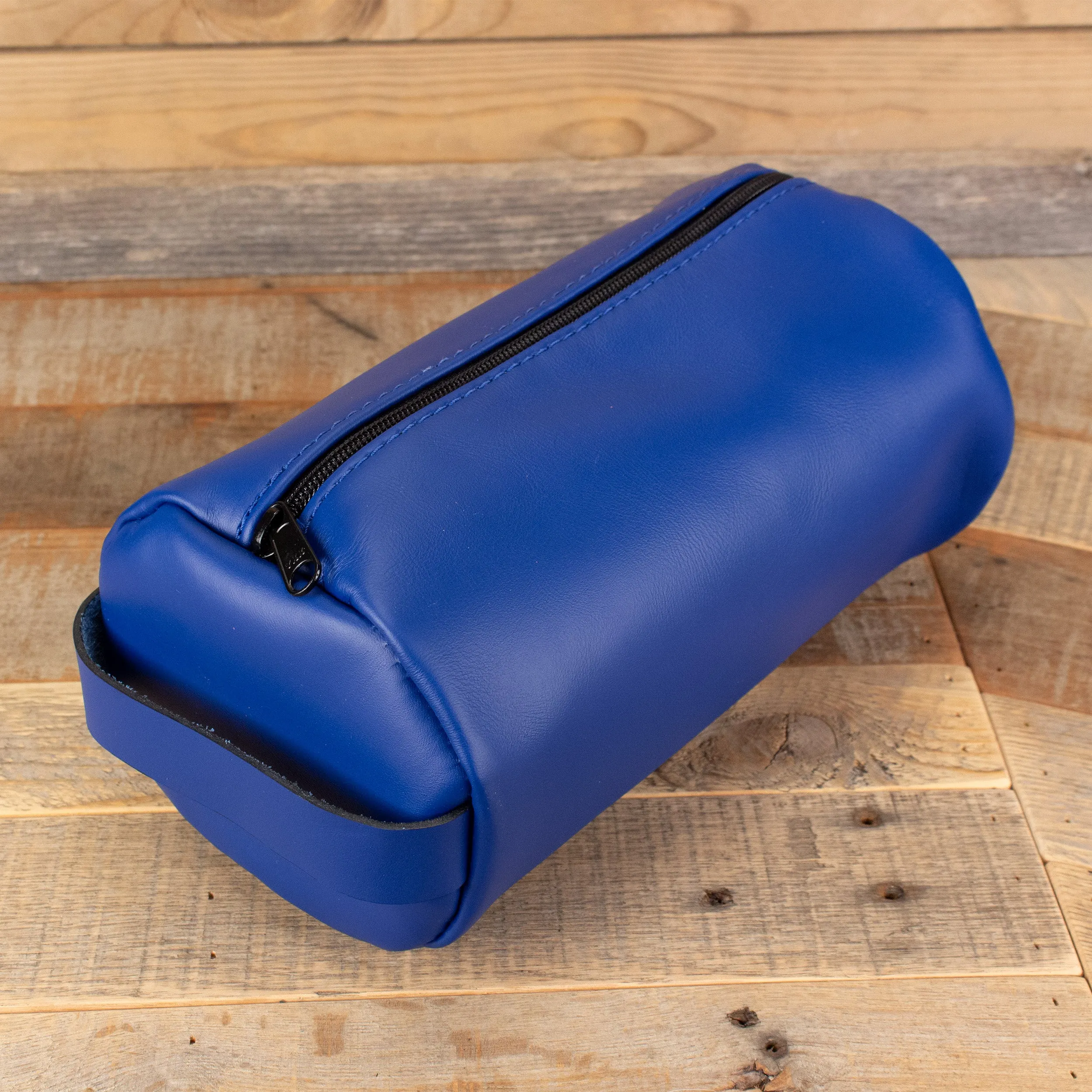 Cowhide Blue Toiletry Bag