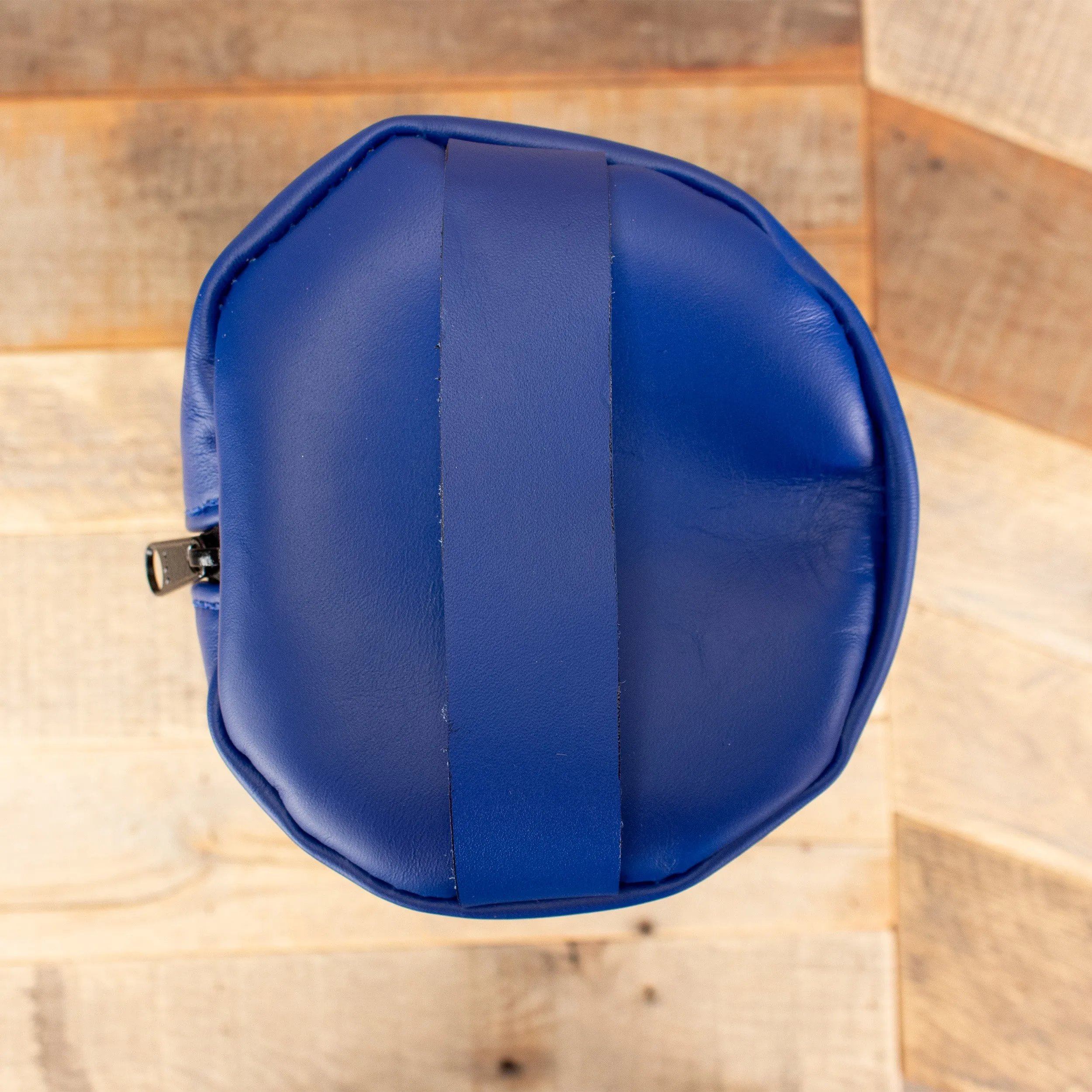 Cowhide Blue Toiletry Bag