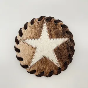 Cowhide Star Coasters