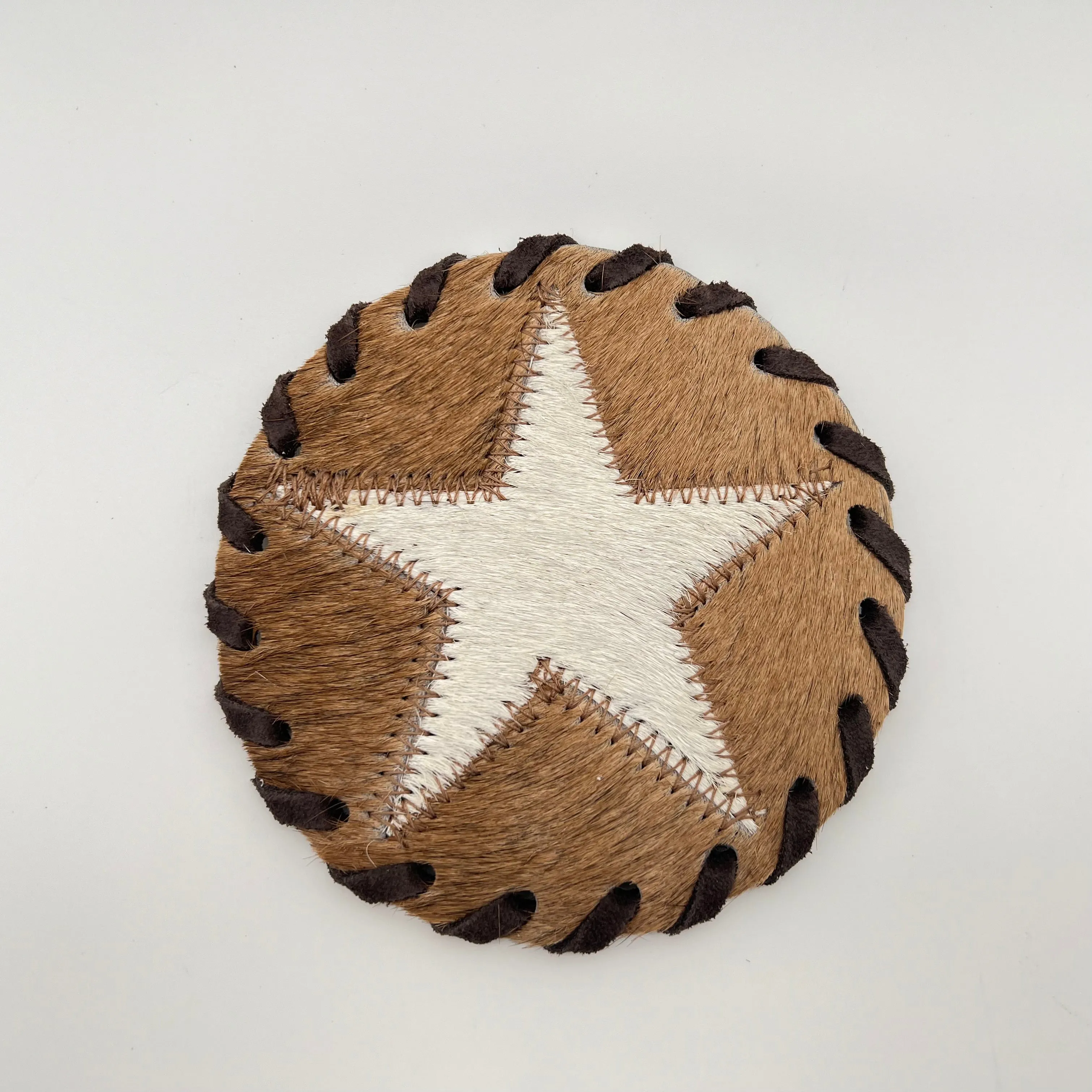 Cowhide Star Coasters