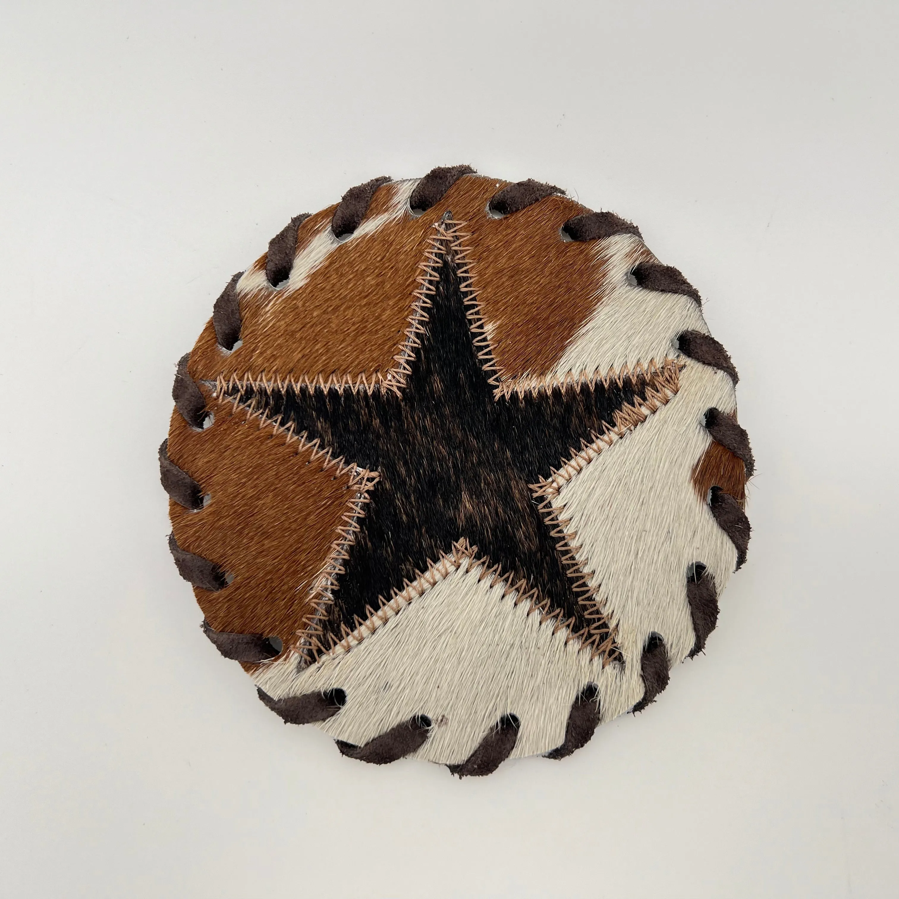 Cowhide Star Coasters