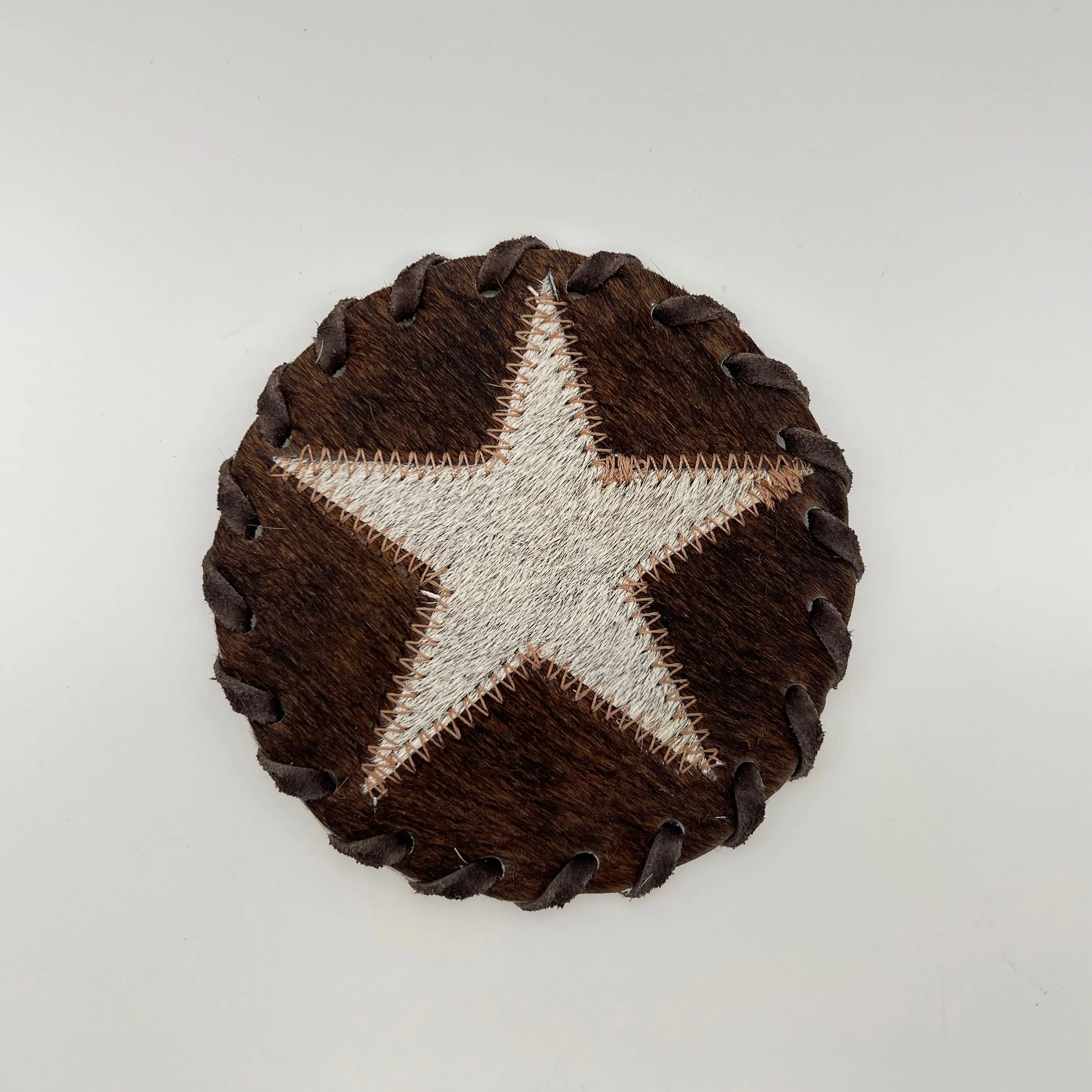 Cowhide Star Coasters