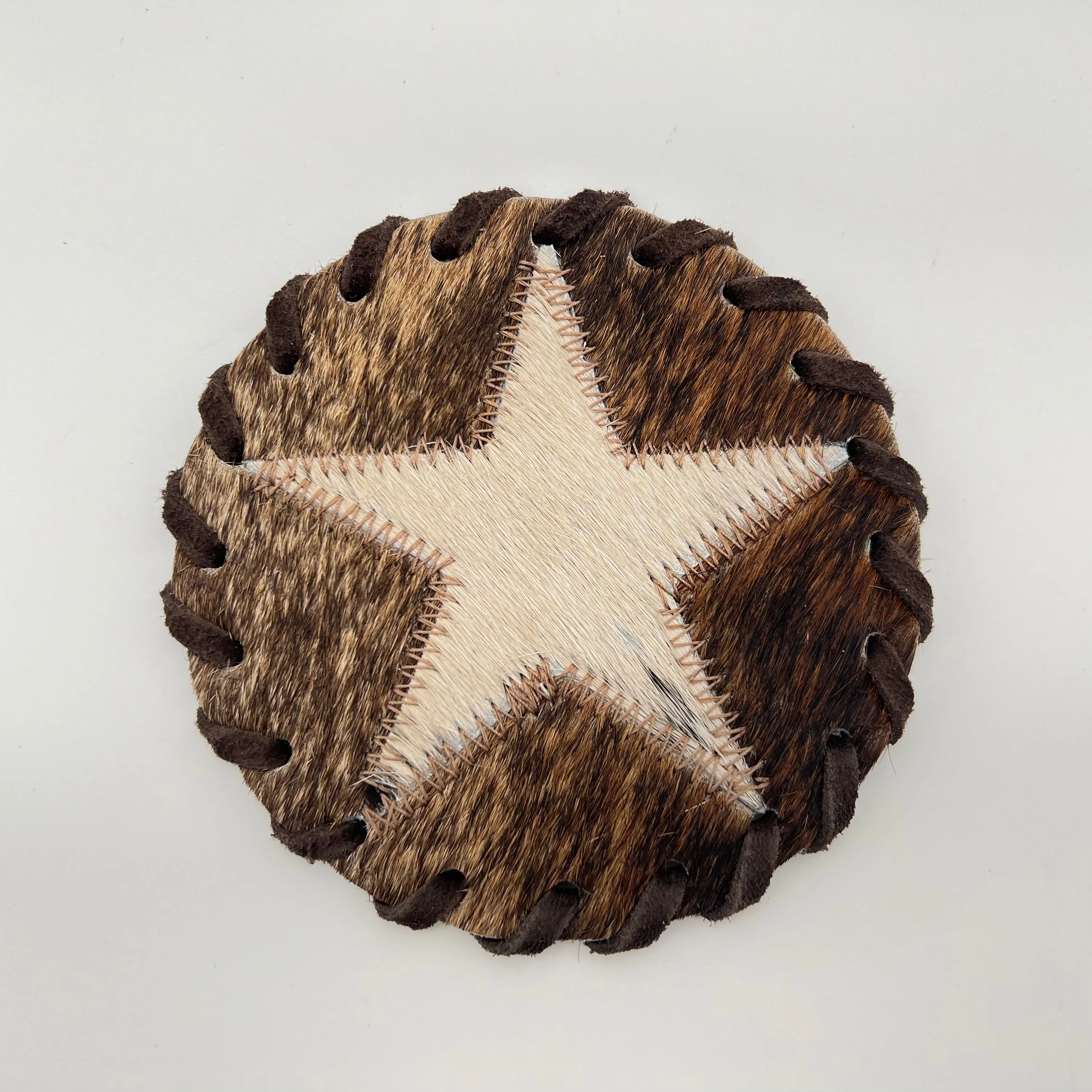 Cowhide Star Coasters