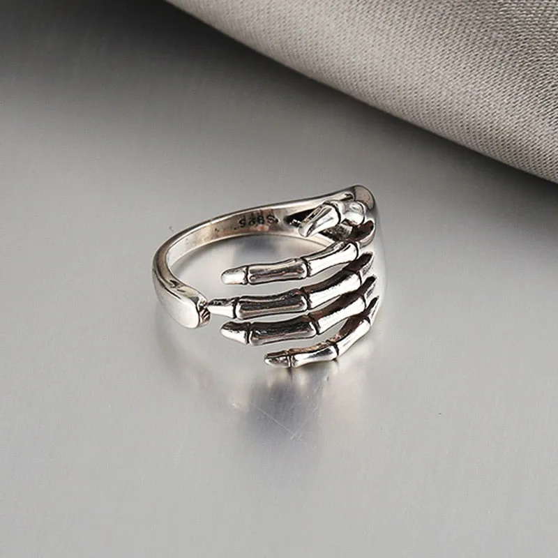 deanwangkt New Arrival Irregular Hollow Silver Color Wide Ring Female Fashion Retro Unique Design Handmade Jewelry Gifts