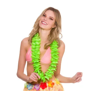 Deluxe Satin Lei Green