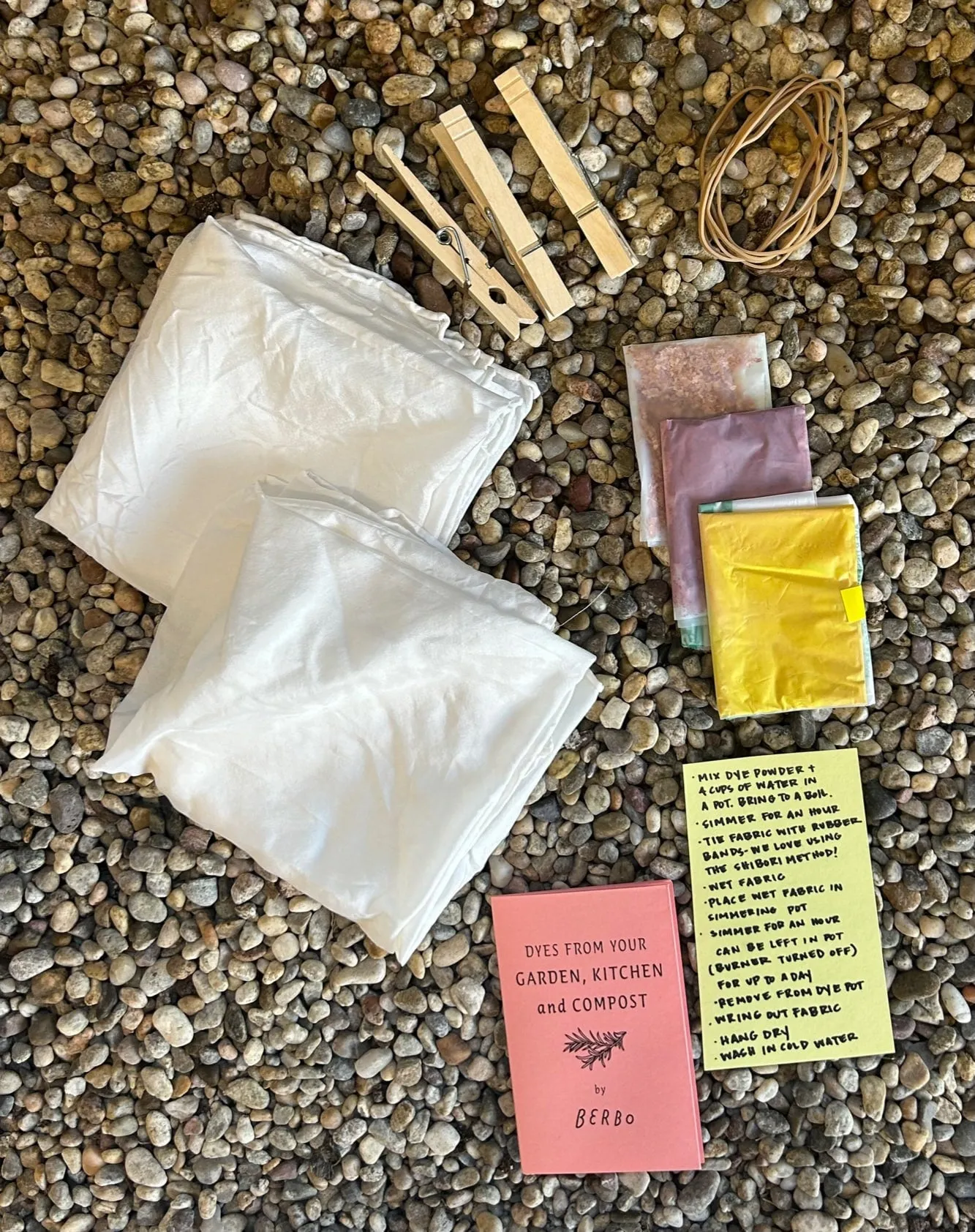 DIY Natural Dye Kit - Two Silk Play Scarves