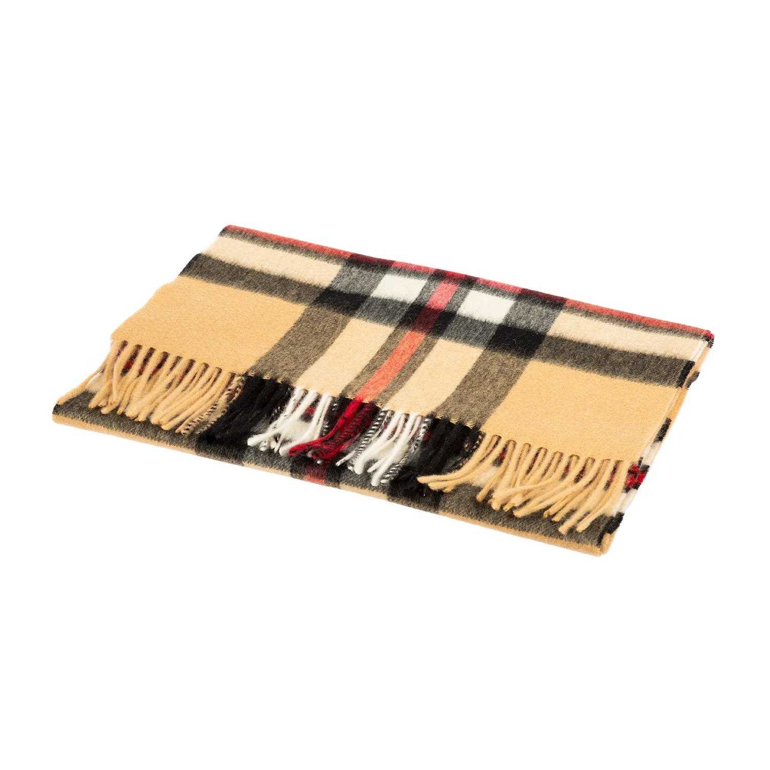 Edinburgh 100% Cashmere Wide Scarf  Thomson Camel