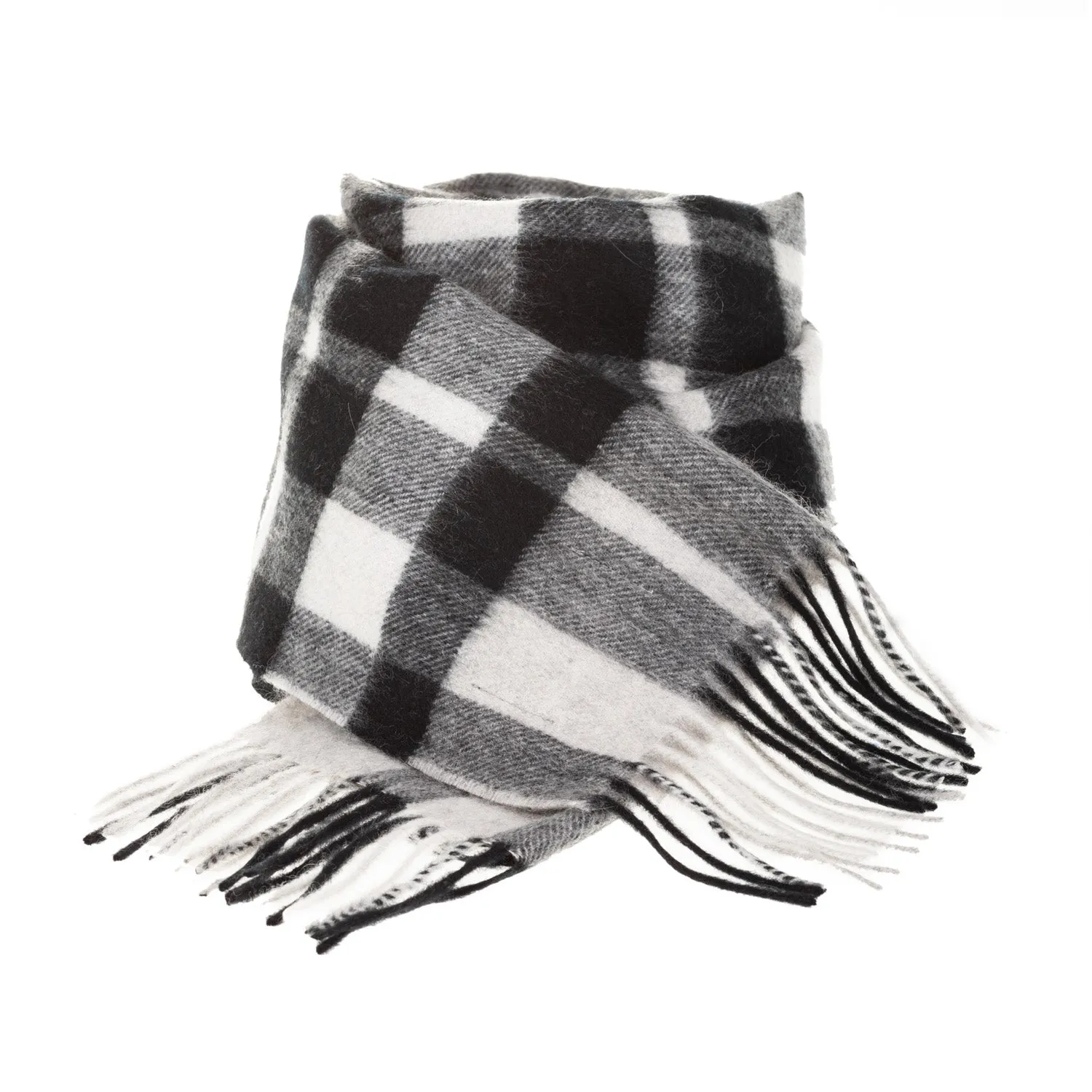 Edinburgh Cashmere Scarf  Exploded Scotty Thomson Lt Grey