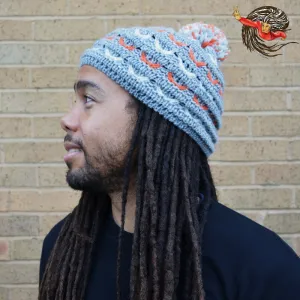 Grey Bobble Knitted Dreadlock Hat