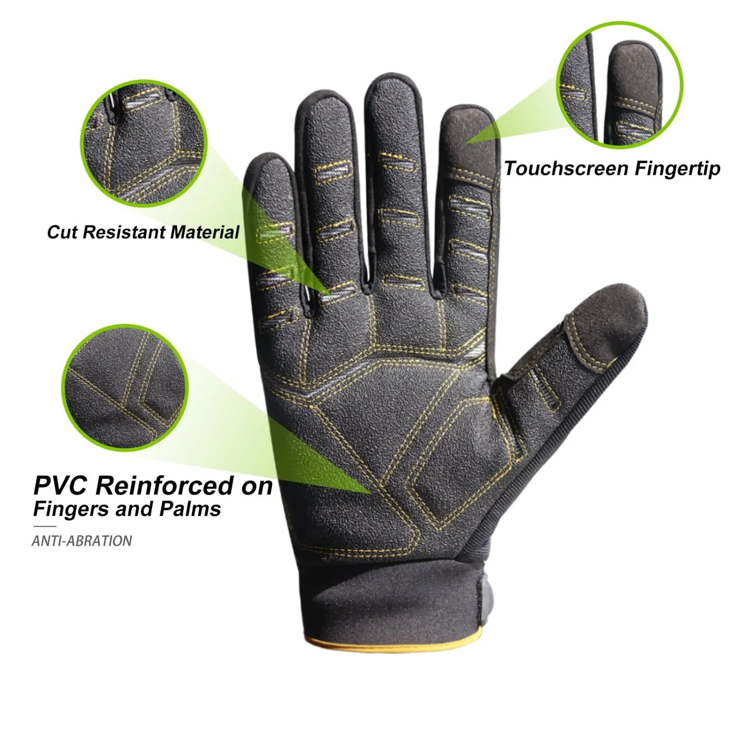 Handlandy TPR Impact Cut Resistant A6 Mechanics Work Gloves H688