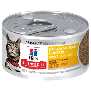 Hill's Science Diet Adult Urinary Hairball Control Canned Cat Food 82g x 24