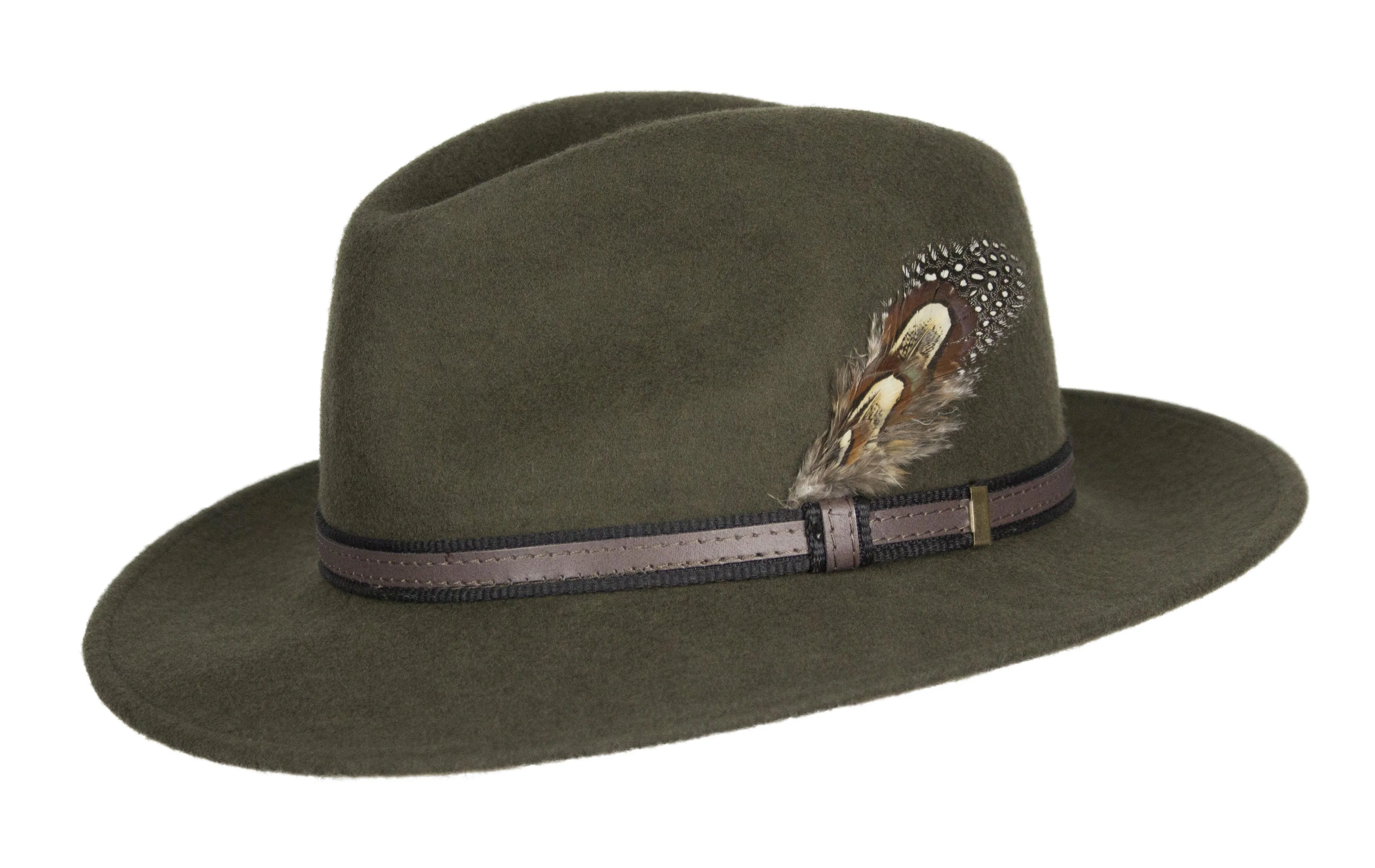 HW01 - Unisex Fedora Wool Hat - KHAKI