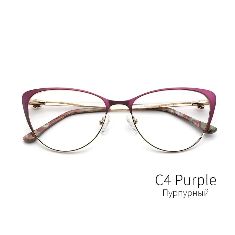 Kansept Metal Women Metal Glasses Frame Cat Eye Eyeglasses Frame 8045