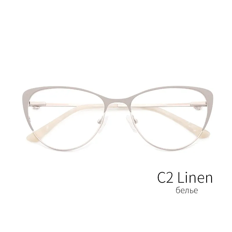 Kansept Metal Women Metal Glasses Frame Cat Eye Eyeglasses Frame 8045