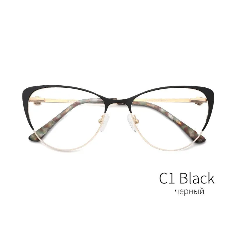 Kansept Metal Women Metal Glasses Frame Cat Eye Eyeglasses Frame 8045