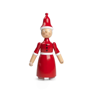 Kay Bojesen Figurines Santa Clara / Mrs Santa, Red/White, H: 7.7"