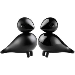 Kay Bojesen Lovebirds, Black, H: 3.5"