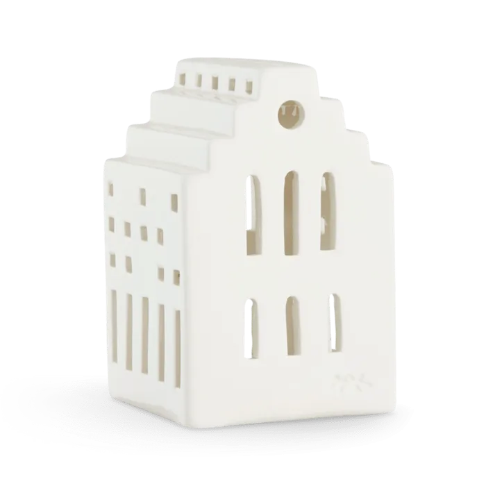 Kähler Urbania Lighthouse Long Church, White, H: 3.9"