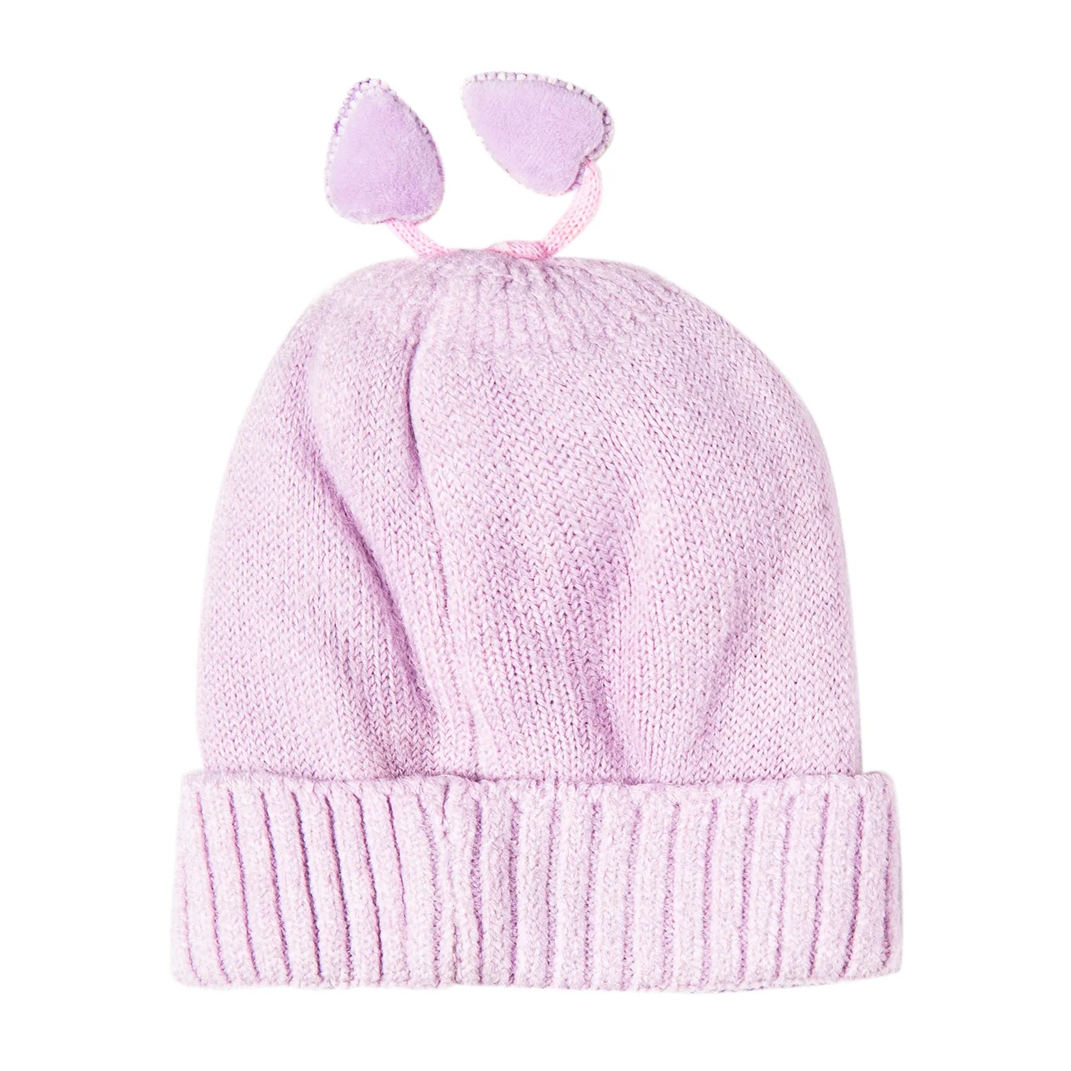 Knit Woollen Cap Winter Beanie Cloud Purple