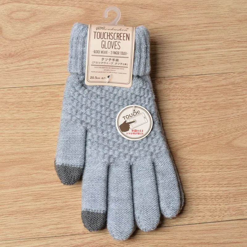 Knitted Gloves - Touch Screen - Warm Winter Gloves