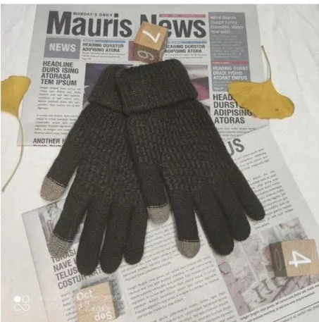 Knitted Gloves - Touch Screen - Warm Winter Gloves