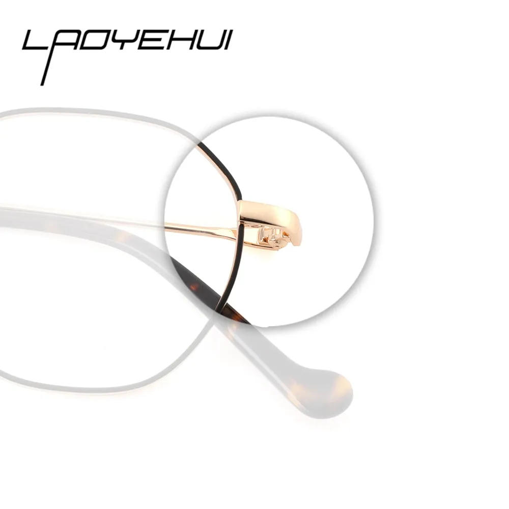 Laoyehui Unisex Full Rim Small Round Alloy Myopic Reading Glasses 8824c1