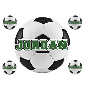 Large Soccer Ball Name Decal Sheet