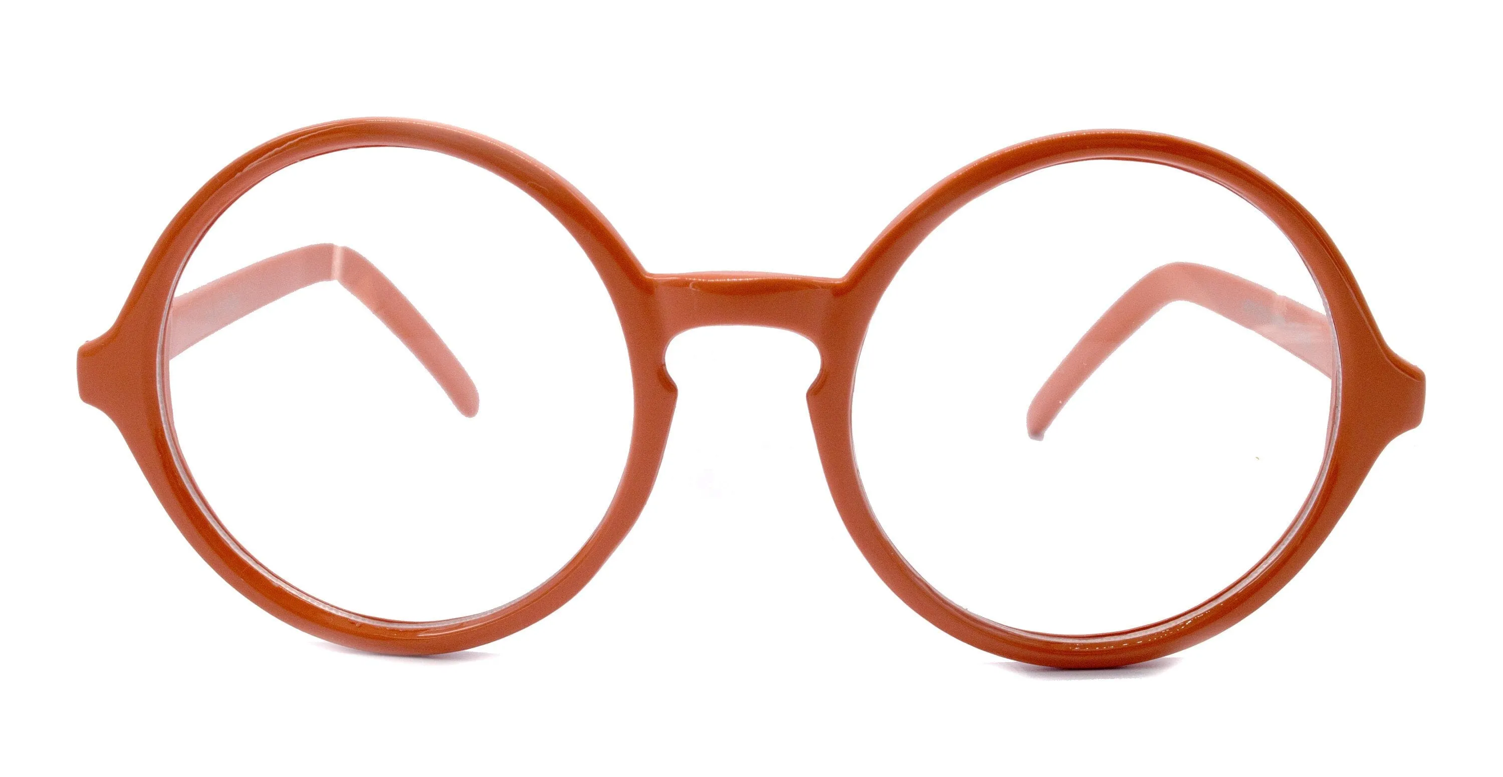 Mabel, (Premium) True Round vintage Reading Glasses (Orange) Circle Eye, Medium,  NY Fifth Avenue