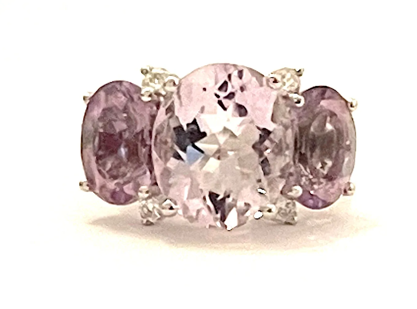 Medium GUM DROP™ Ring with Deep Pink Topaz and Orange Citrine and Diamonds