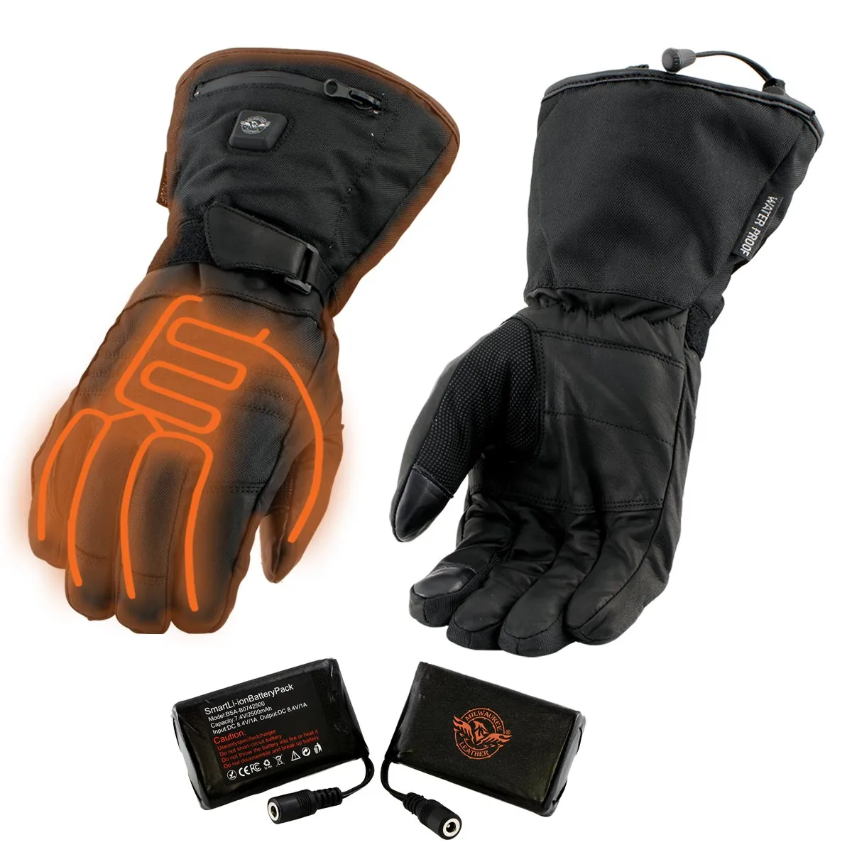 Nexgen Heat NXG17501SET Men’s Black Leather and Textile Heated