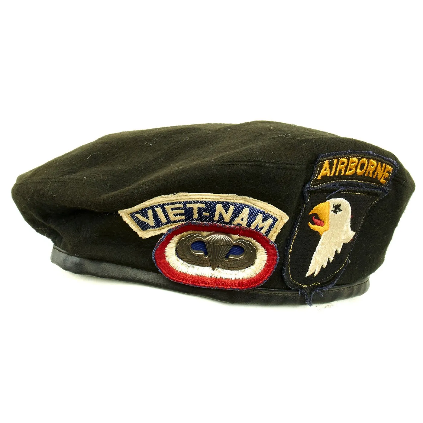 Original U.S. Army Vietnam War Souvenir 101st Airborne Black Beret