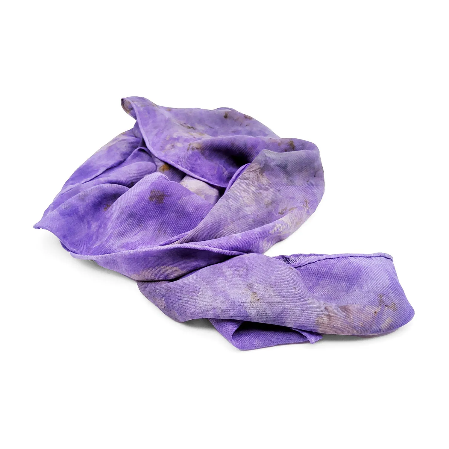 Purple Botanical Silk Wool Scarf