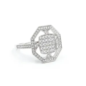 Ring - 18-Karat Solid White Gold Diamond Ring